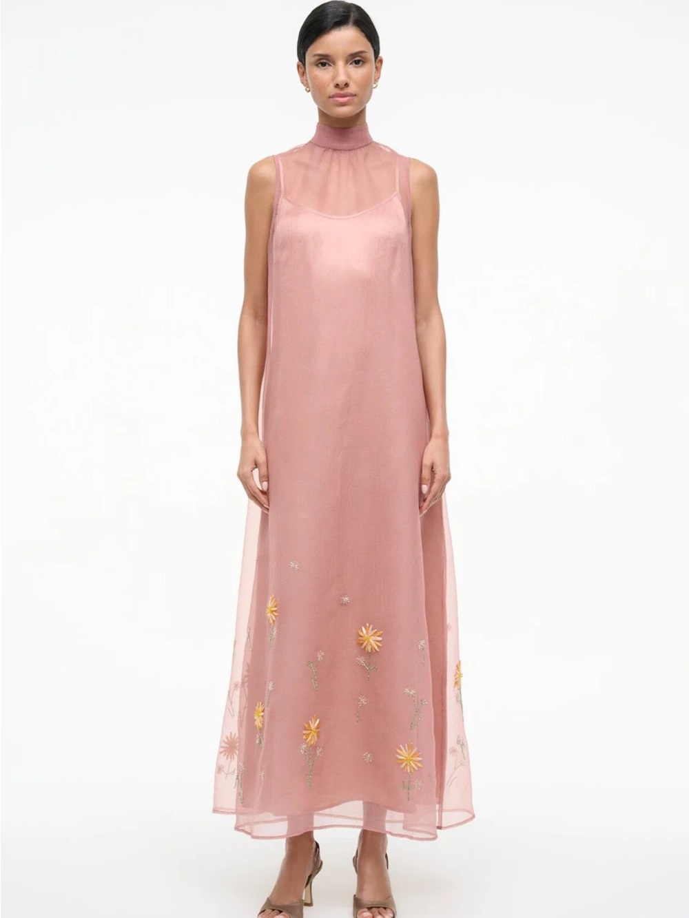 NWT Staud Albee Dahlia Daydream Pink Dress